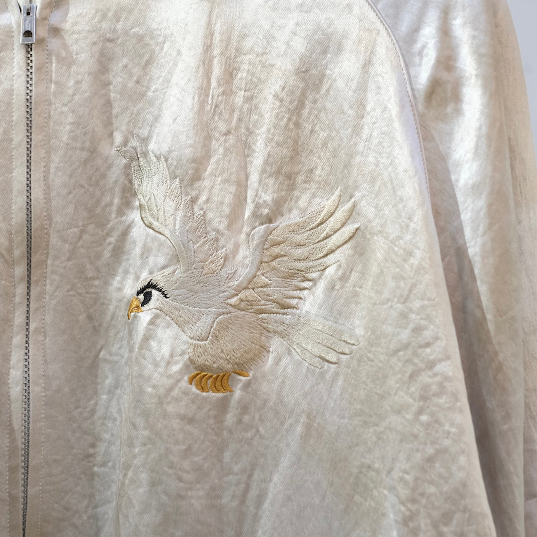 VINTAGE SATIN / VELVET REVERSIBLE ZIP JACKET