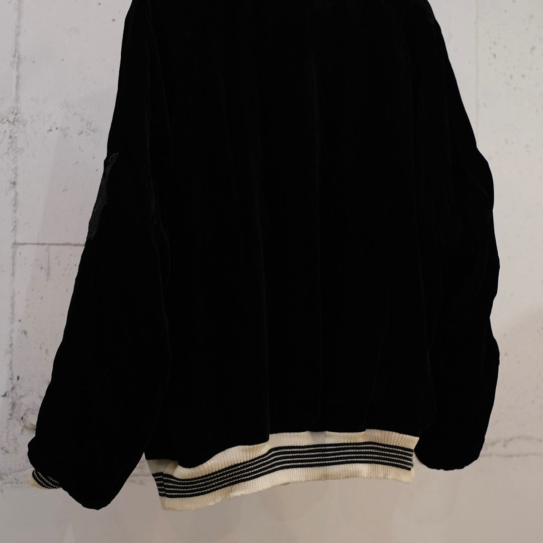 VINTAGE SATIN / VELVET REVERSIBLE ZIP JACKET