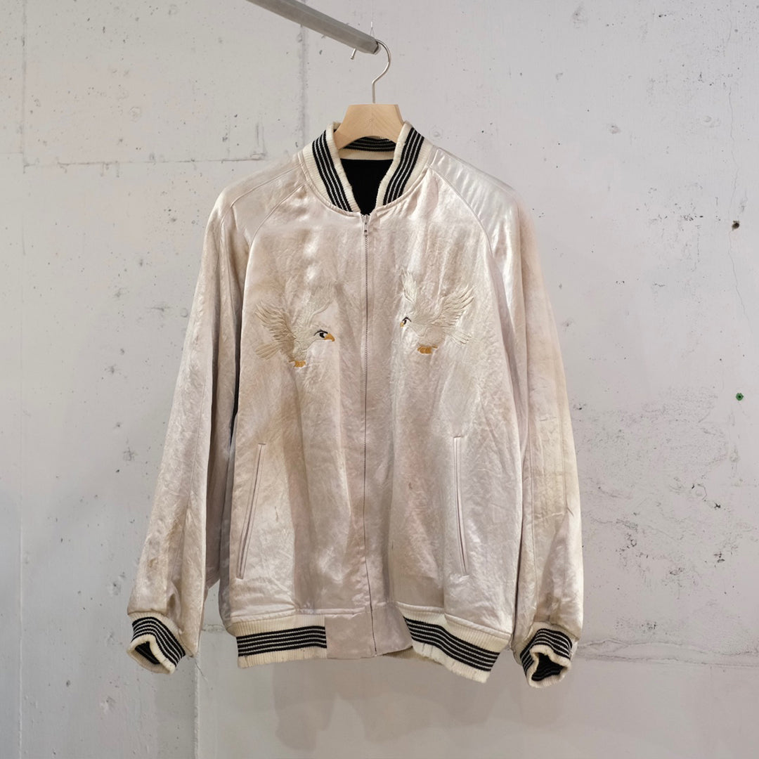 VINTAGE SATIN / VELVET REVERSIBLE ZIP JACKET