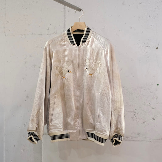 VINTAGE SATIN / VELVET REVERSIBLE ZIP JACKET