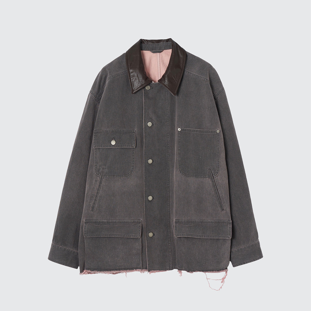 COTTON CUT-OFF COVERALL JACKET