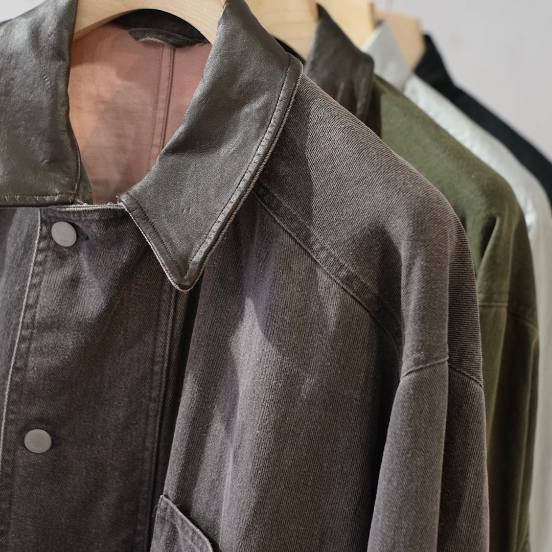 COTTON CUT-OFF COVERALL JACKET