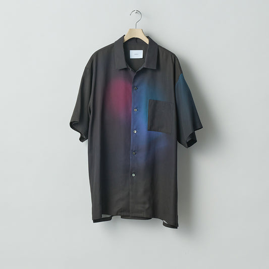 OVERSIZED TENCEL OPEN COLLAR SS SHIRT