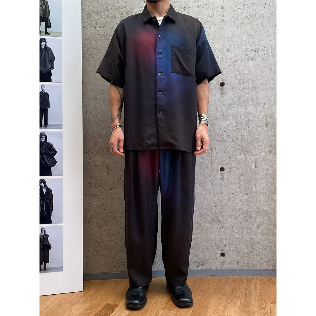 OVERSIZED TENCEL OPEN COLLAR SS SHIRT
