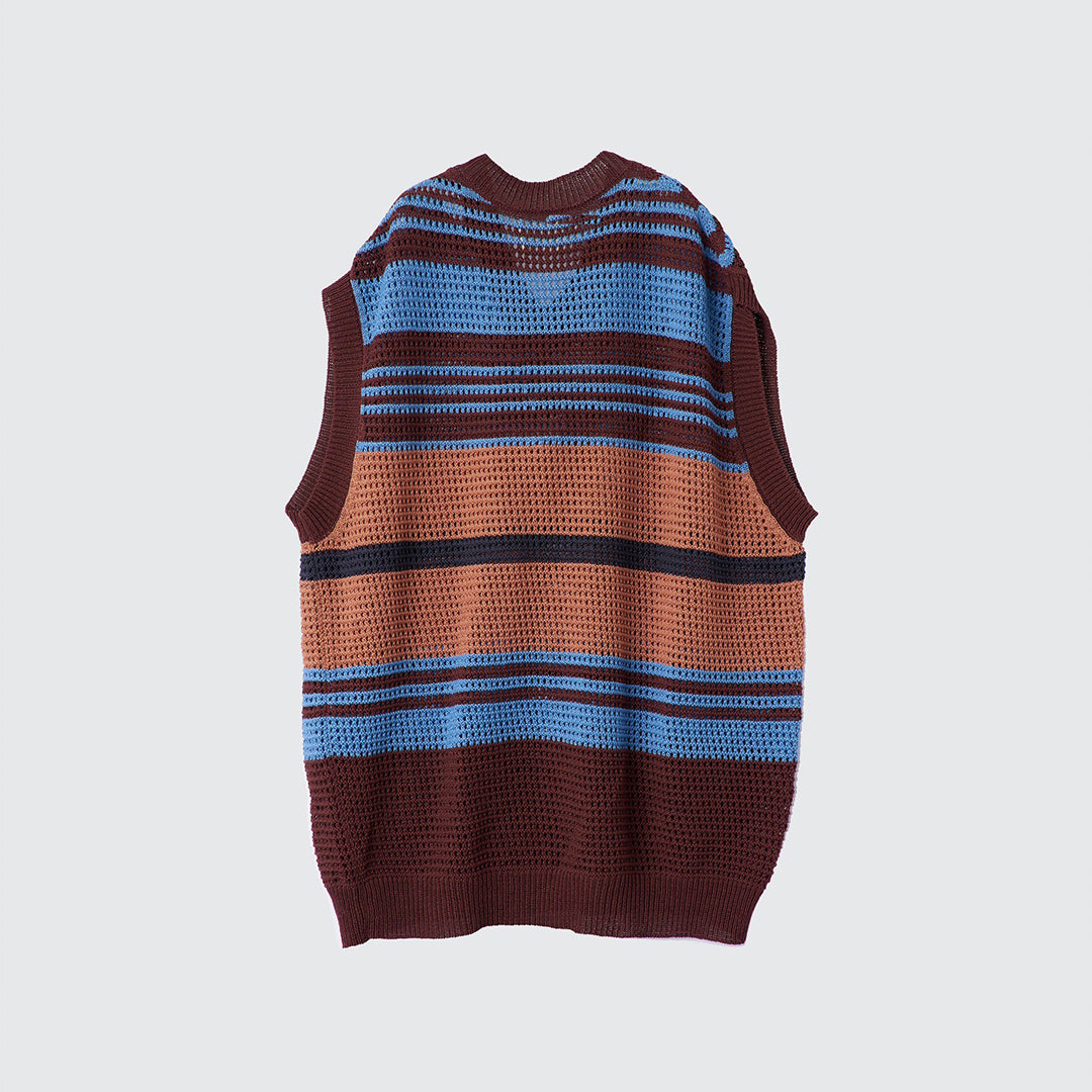 BORDER MESH KNIT VEST