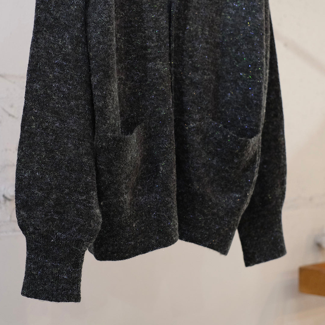 PEARL GLITTER BLEND WOOL CARDIGAN