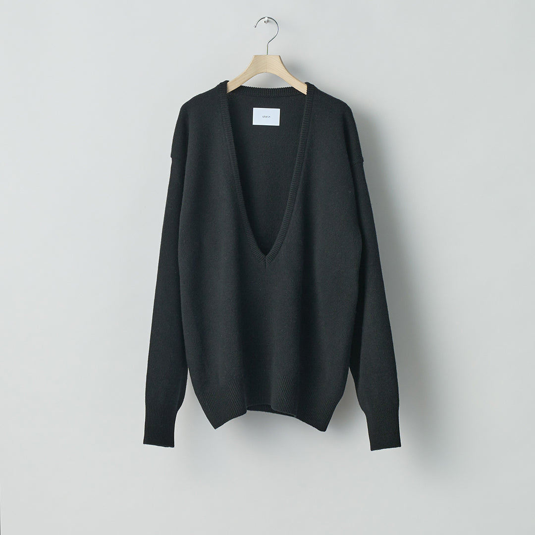EXTRA FINE WOOL KNIT DEEP V NECK LS
