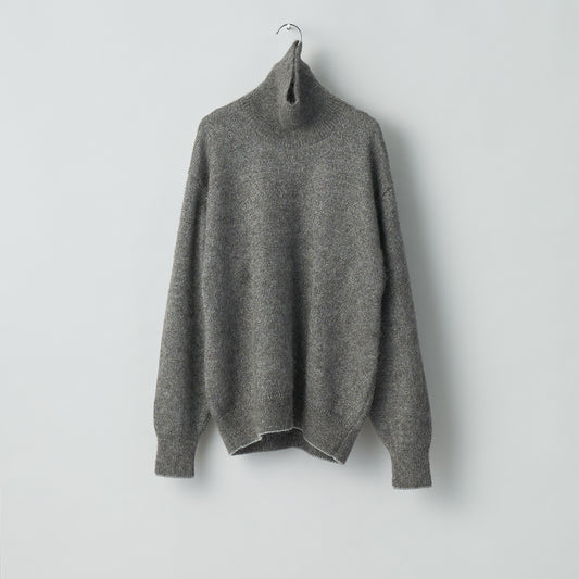 MOHAIR GLITTER KNIT TURTLE NECK LS