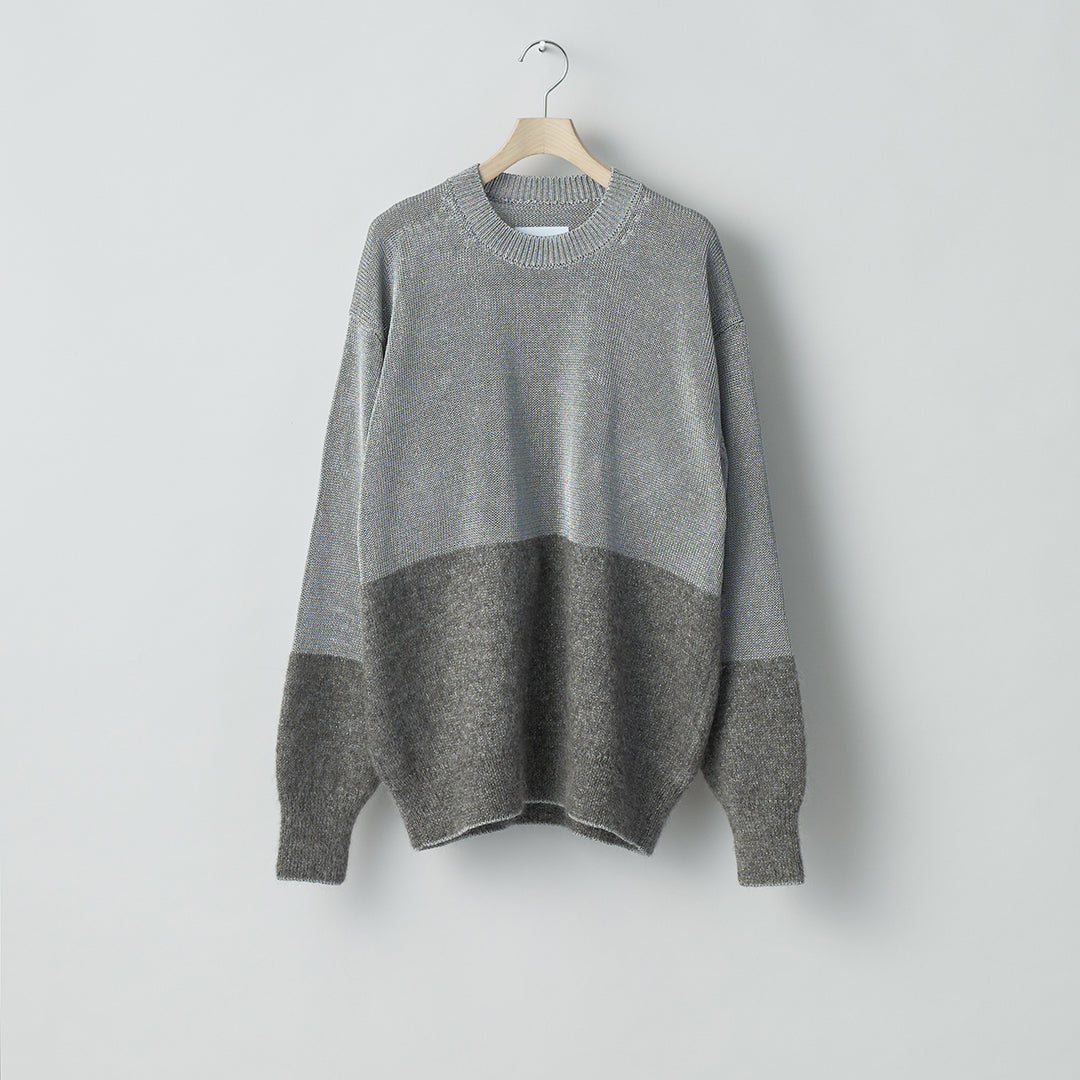 MOHAIR GLITTER KNIT COMBINATION LS