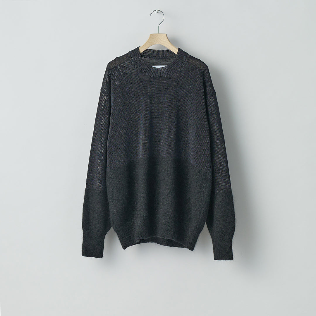 MOHAIR GLITTER KNIT COMBINATION LS
