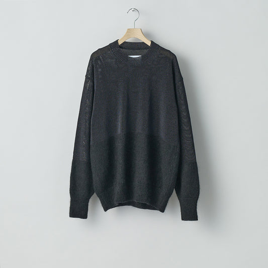 MOHAIR GLITTER KNIT COMBINATION LS