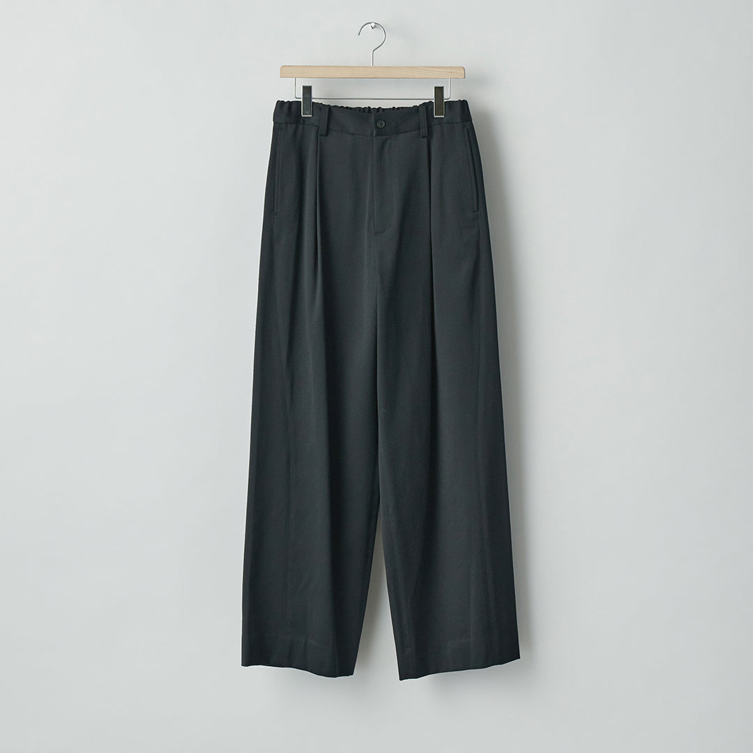 W/SI SATIN TWIST SEAM WIDE EASY TROUSERS