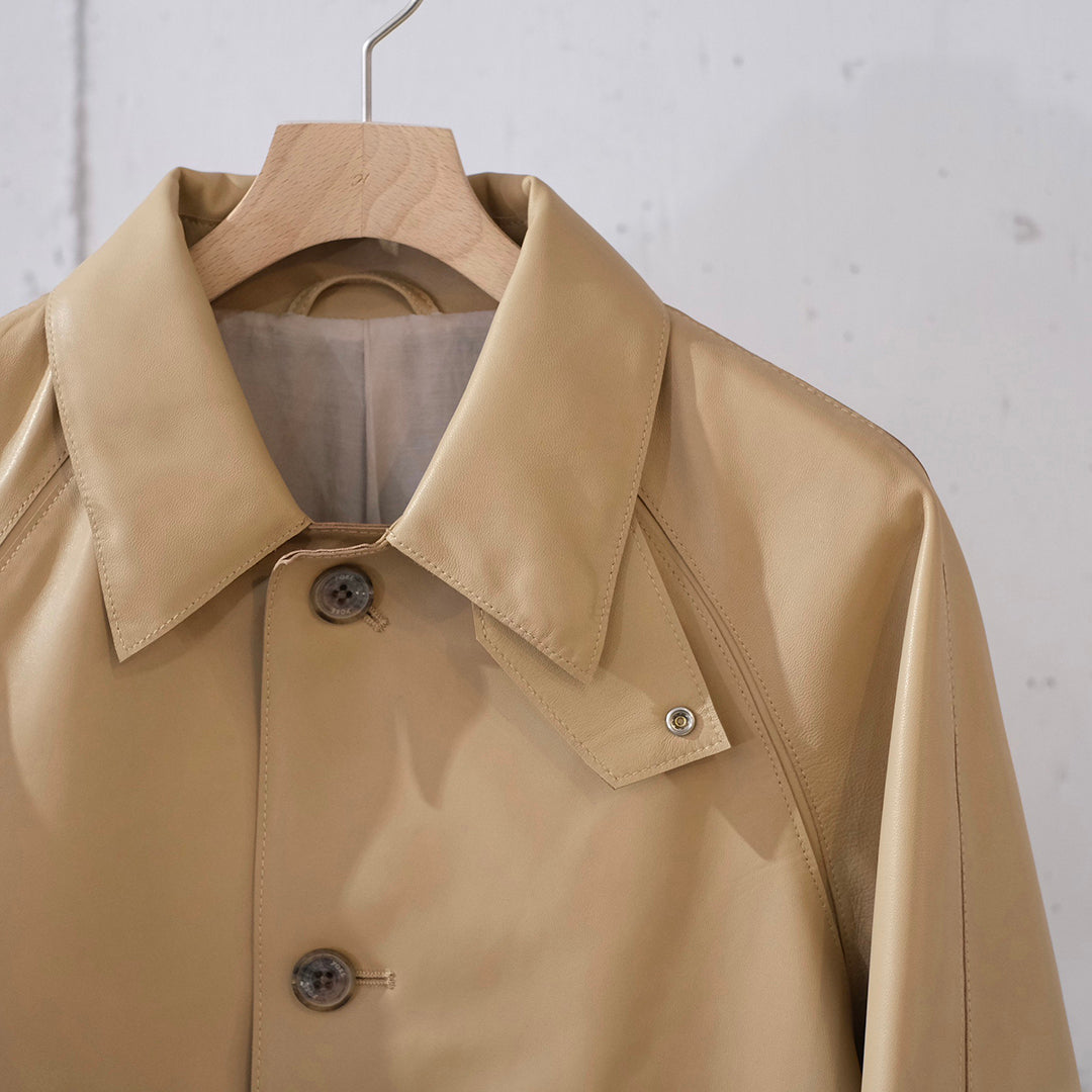 LEATHER CUT-OFF HALF COAT