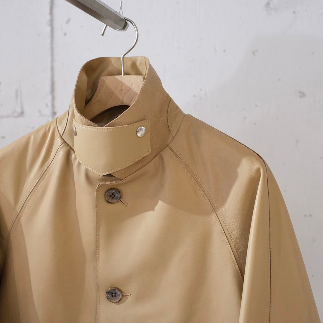 LEATHER CUT-OFF HALF COAT