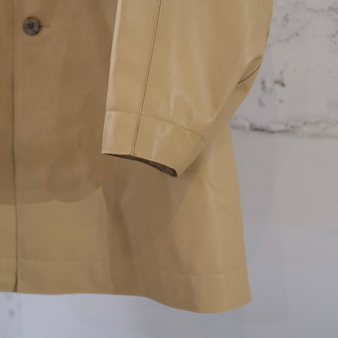 LEATHER CUT-OFF HALF COAT