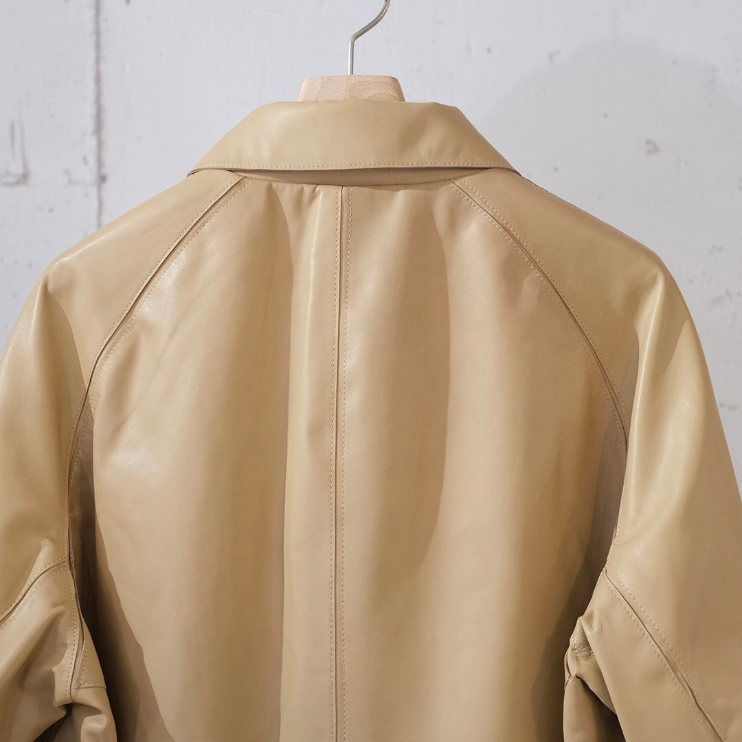 LEATHER CUT-OFF HALF COAT