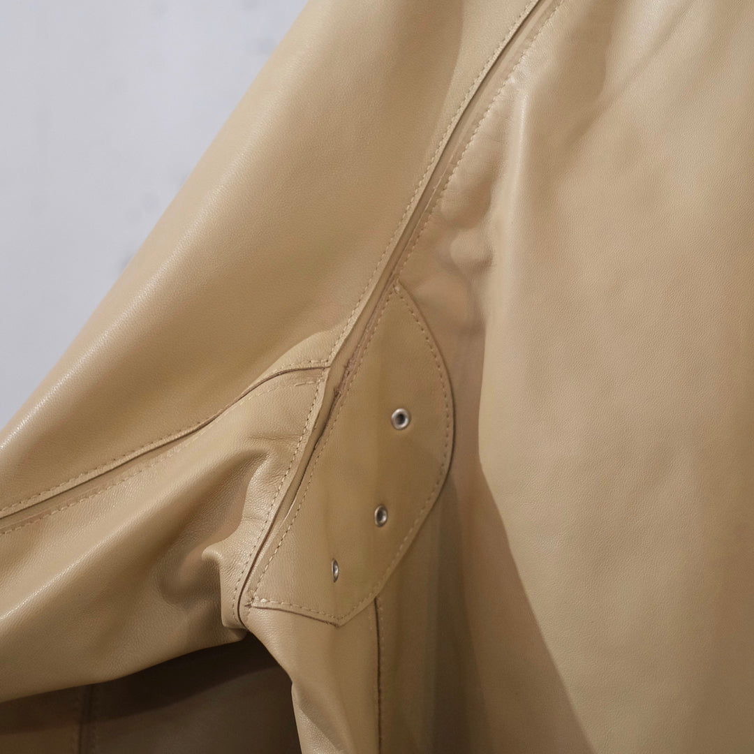 LEATHER CUT-OFF HALF COAT