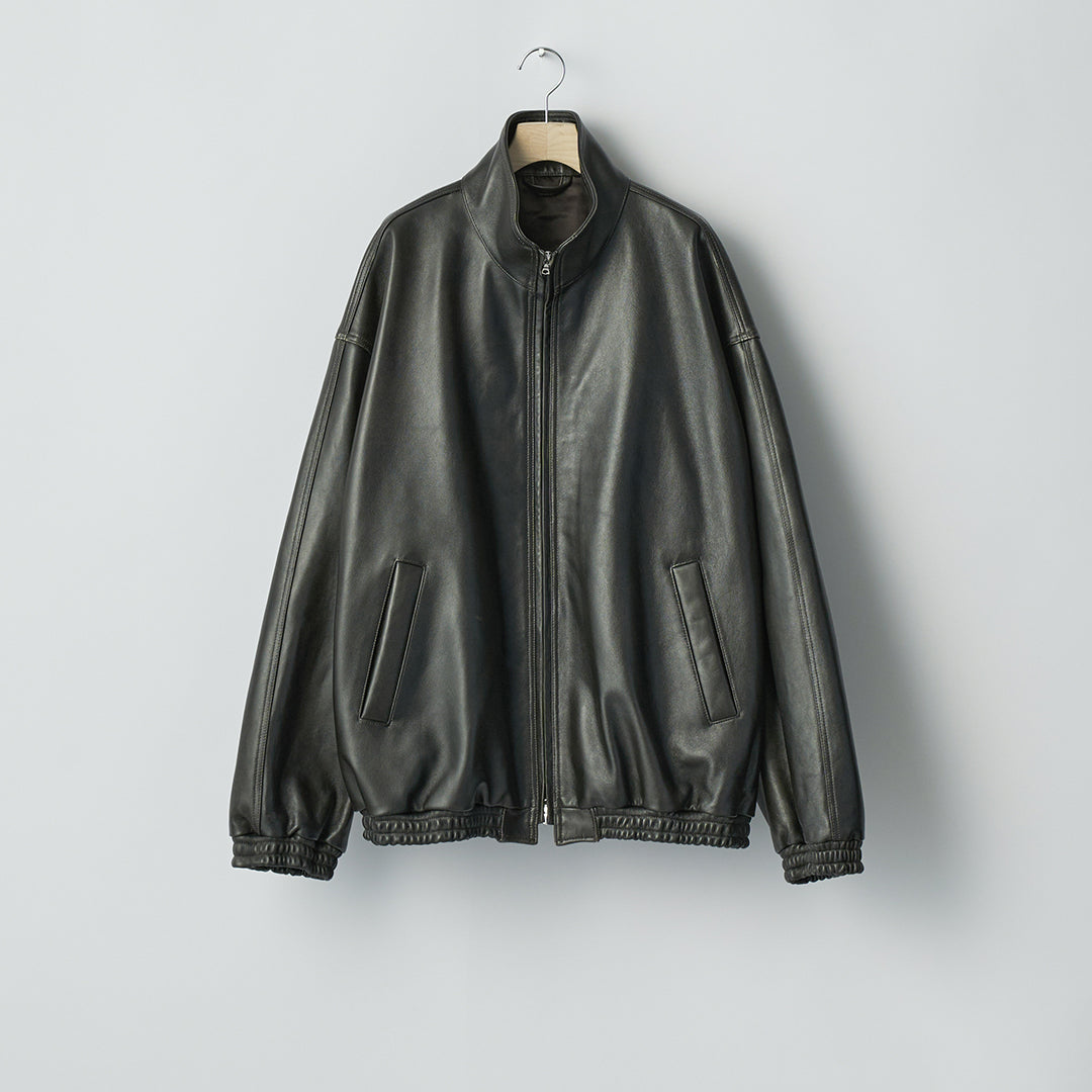 SHEEP LEATHER STAND COLLAR JACKET
