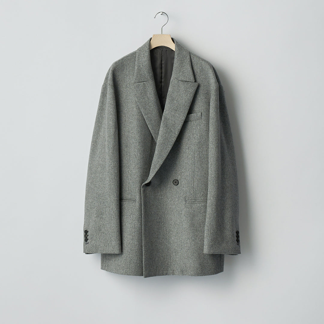 W/CA BEAVER BACK SLASH PEAK LAPEL JACKET