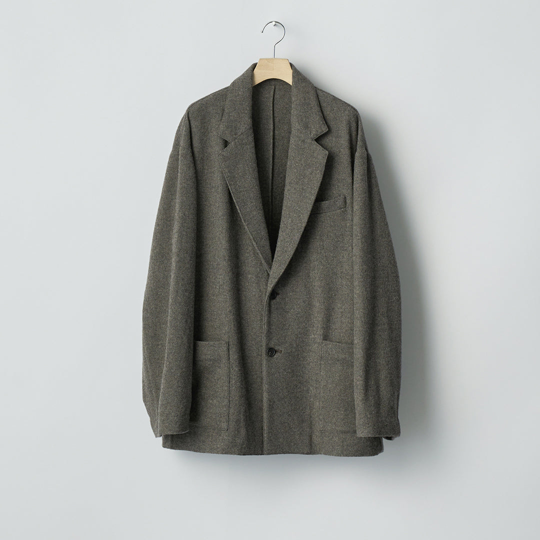 WOOL/CASHMERE FLEECE SINGLE BREASTED JACKET