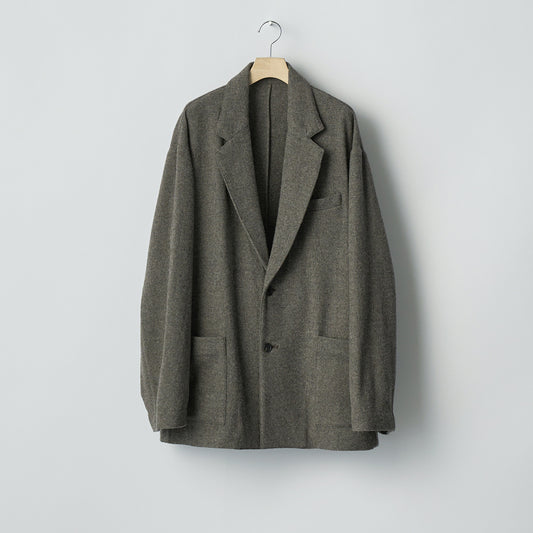 WOOL/CASHMERE FLEECE SINGLE BREASTED JACKET