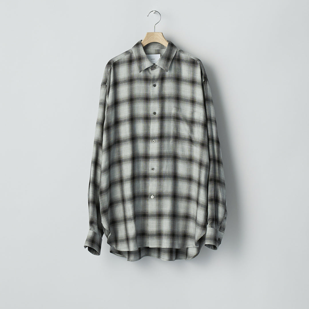 RAYON/LYOCELL CHECK OVERSIZED DOWN PAT SHIRT