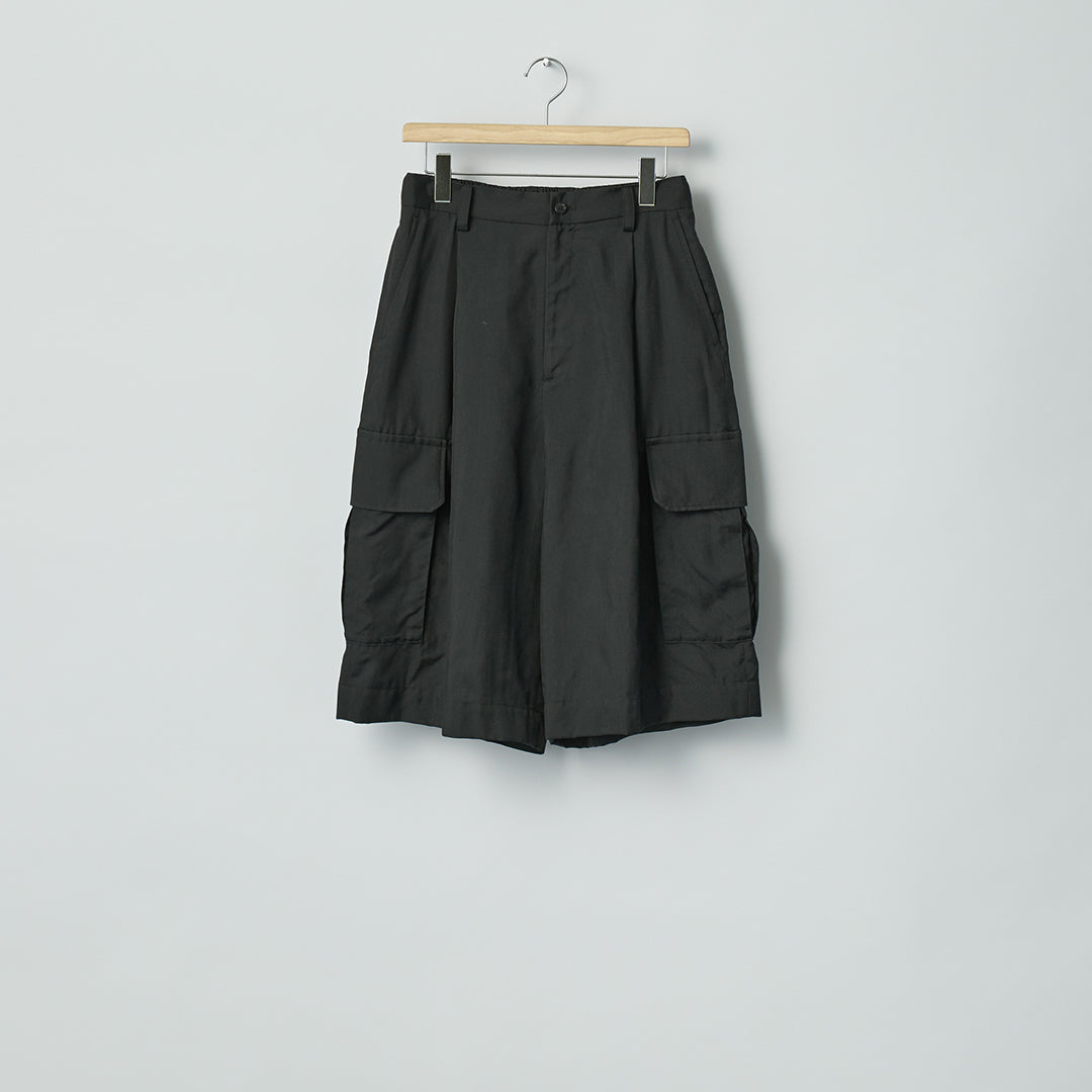 SILK CUPRO CARGO SHORT TROUSERS