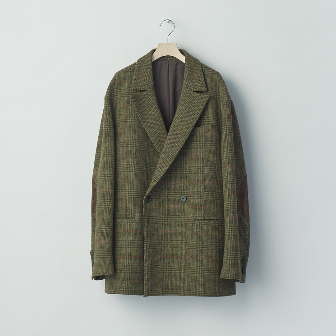 BRITISH TWEED OVERSIZED PEAK LAPEL JACKET