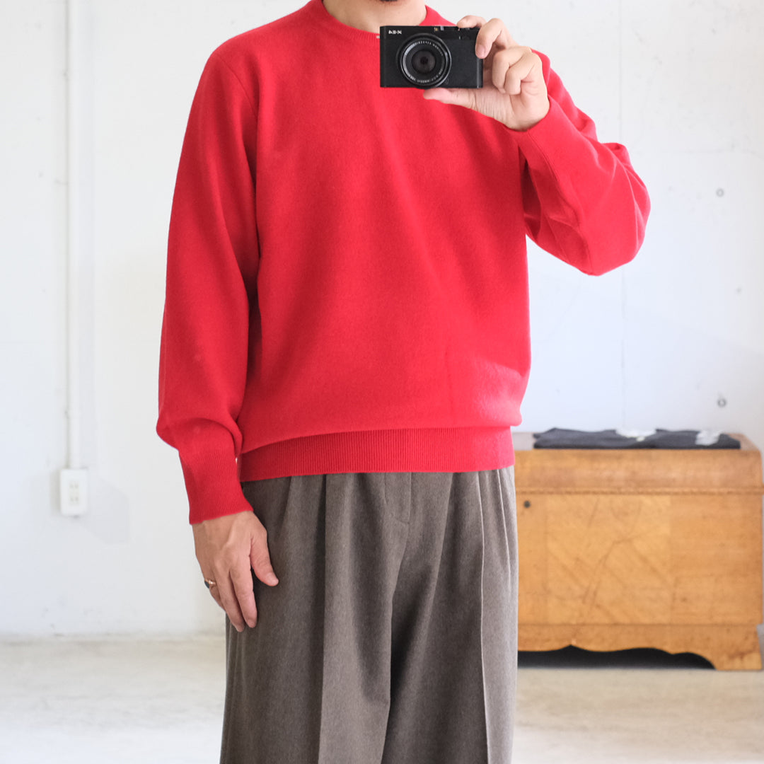 EXTRA FINE WOOL KNIT CREW NECK LS