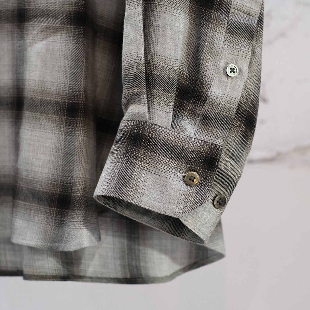 RAYON/LYOCELL CHECK OVERSIZED DOWN PAT SHIRT