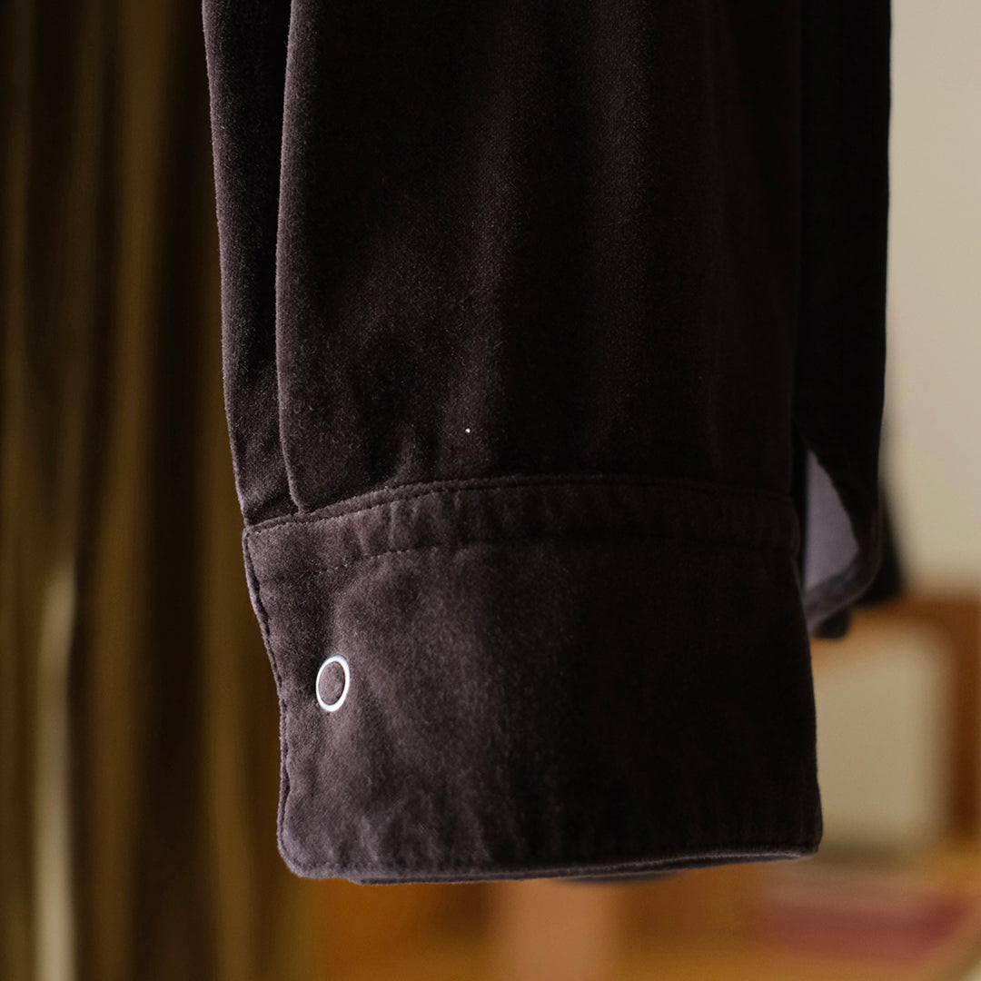 GARMENT DYE VELVET SHIRT
