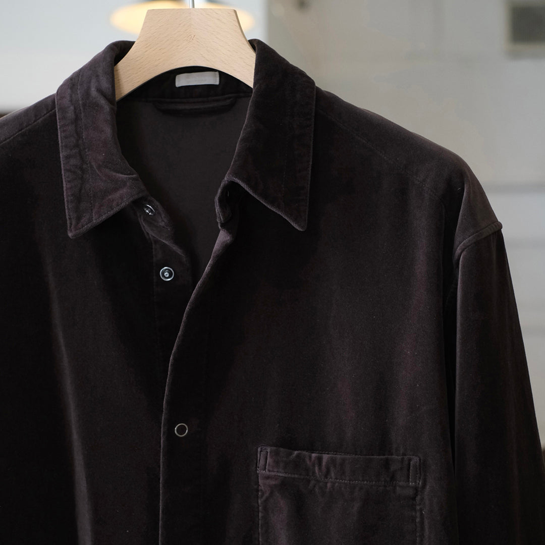 GARMENT DYE VELVET SHIRT