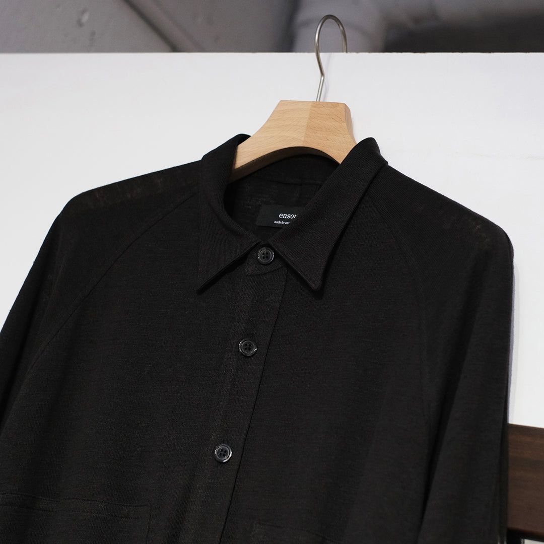 Big Raglan-sleeve Jersey Shirt