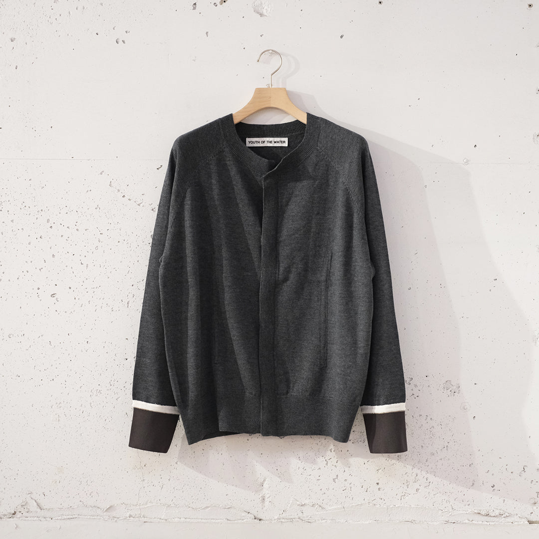 CREW NECK CARDIGAN