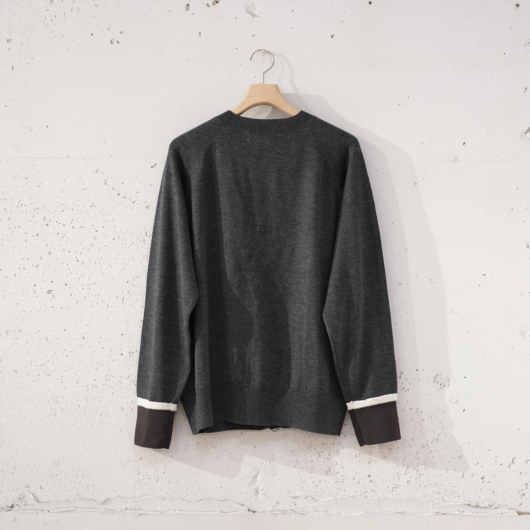 CREW NECK CARDIGAN