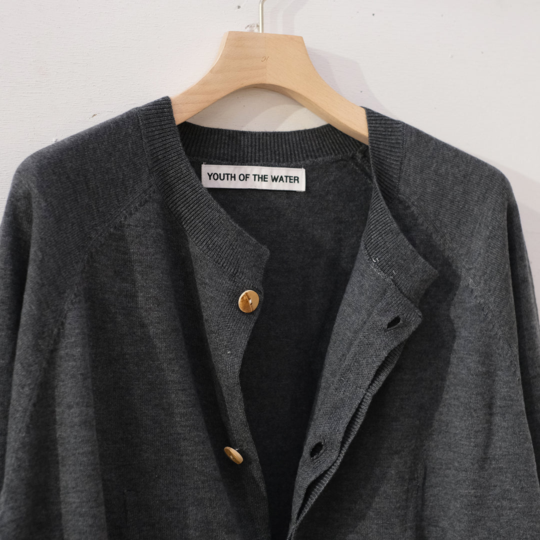 CREW NECK CARDIGAN