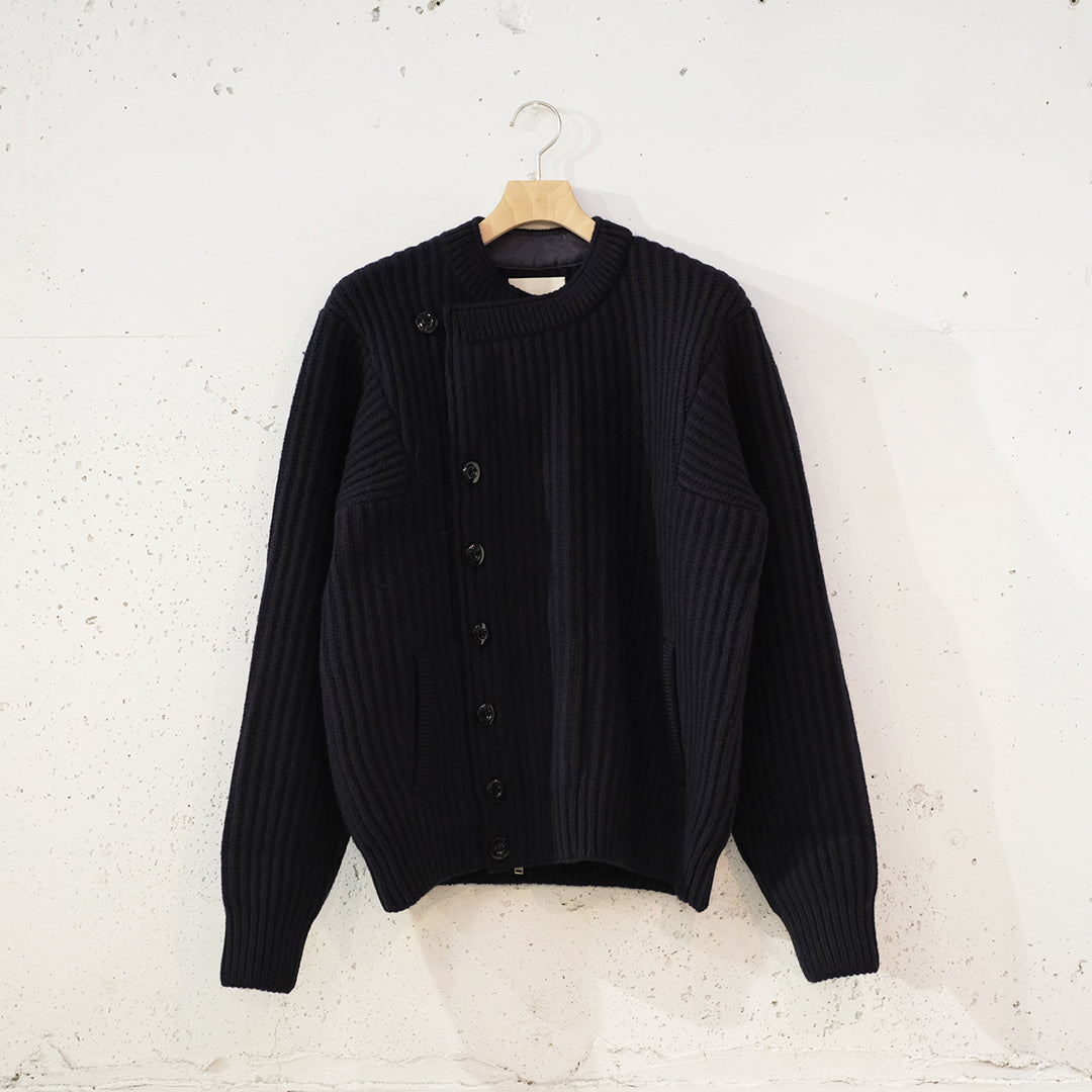 DOUBLE BREASTED KNIT BLOUSON
