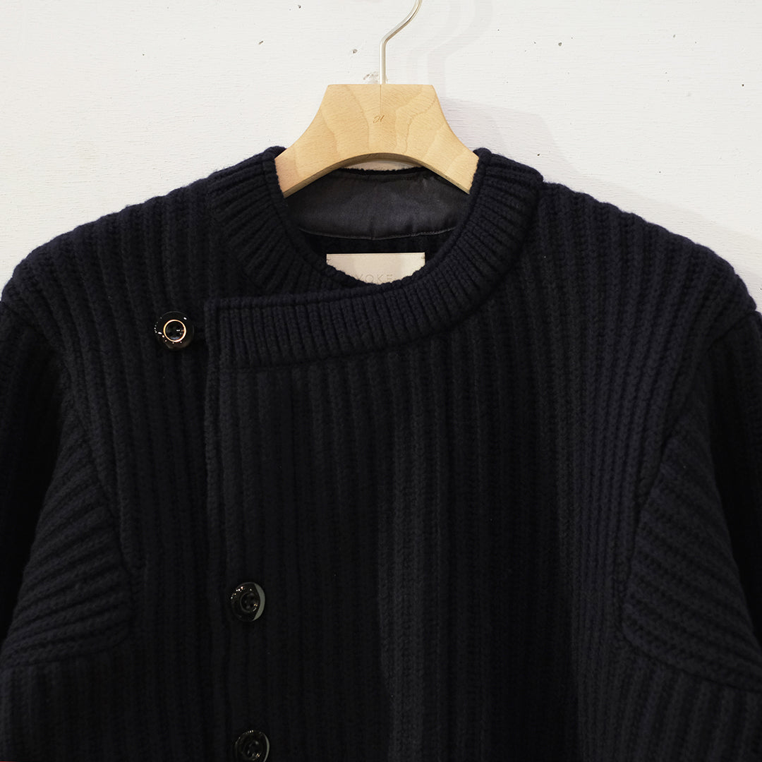 DOUBLE BREASTED KNIT BLOUSON
