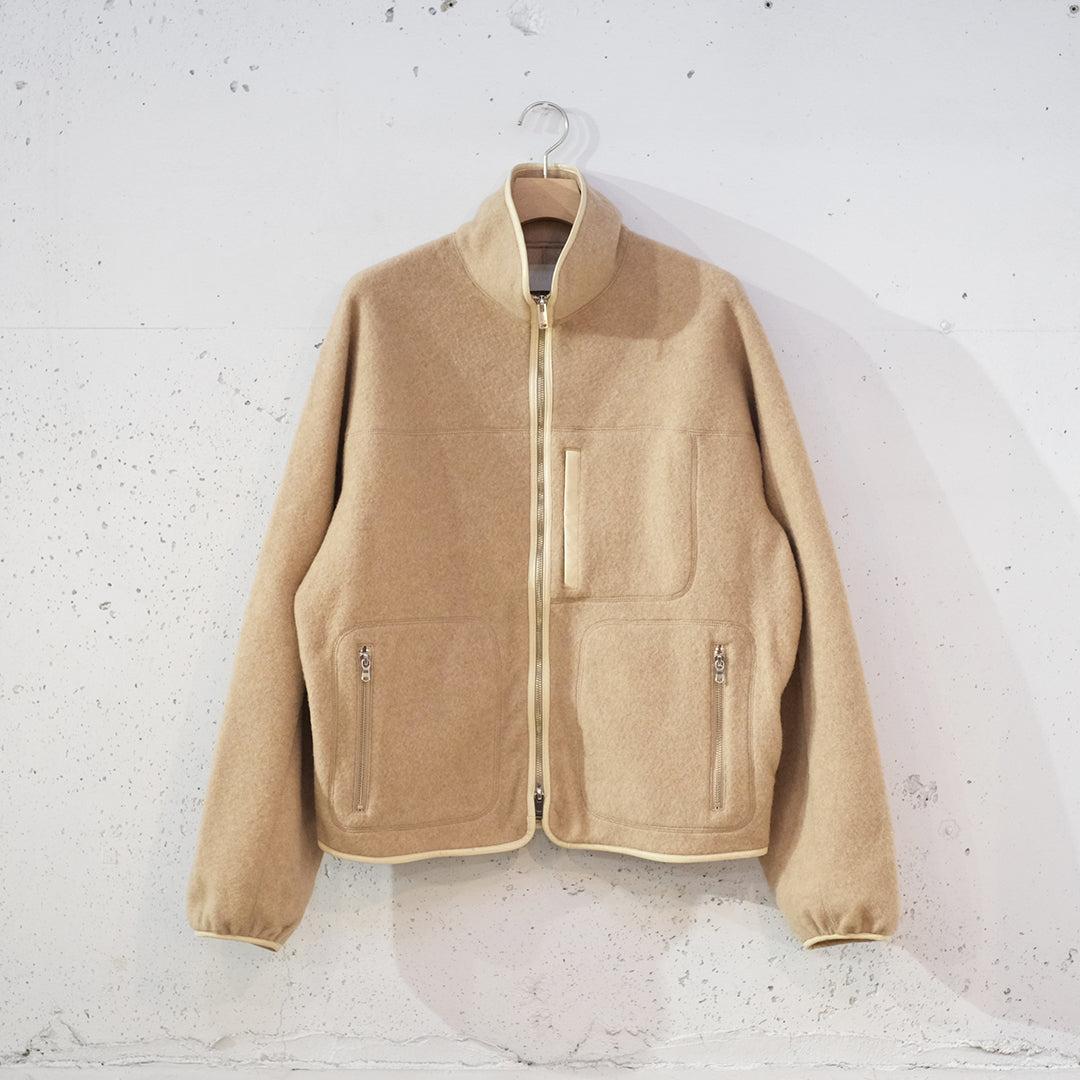 WOOL FLEECE ZIP BLOUSON