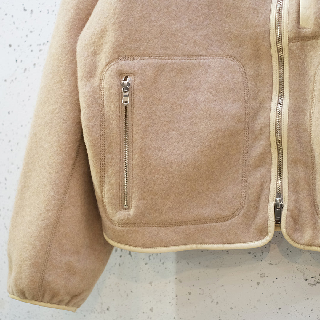 WOOL FLEECE ZIP BLOUSON