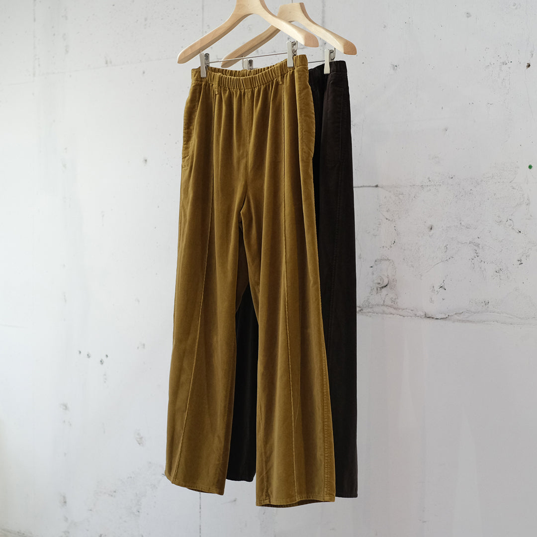 GARMENT DYE VELVET EASY PANTS