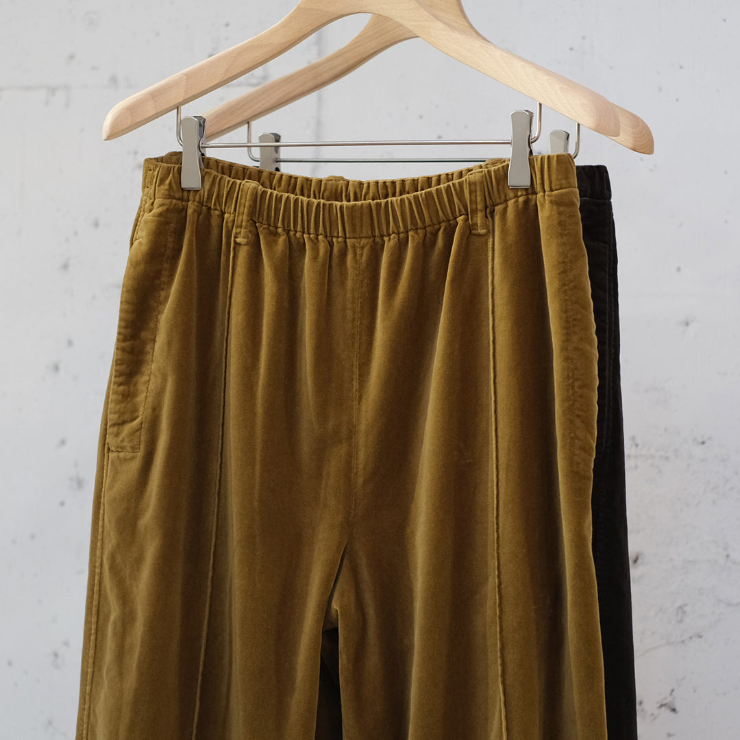GARMENT DYE VELVET EASY PANTS
