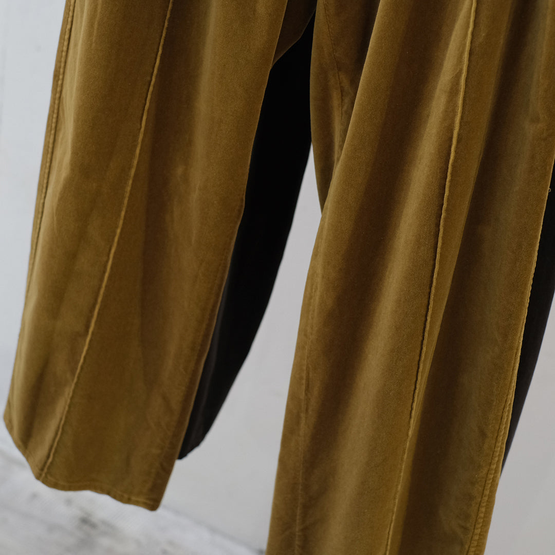 GARMENT DYE VELVET EASY PANTS