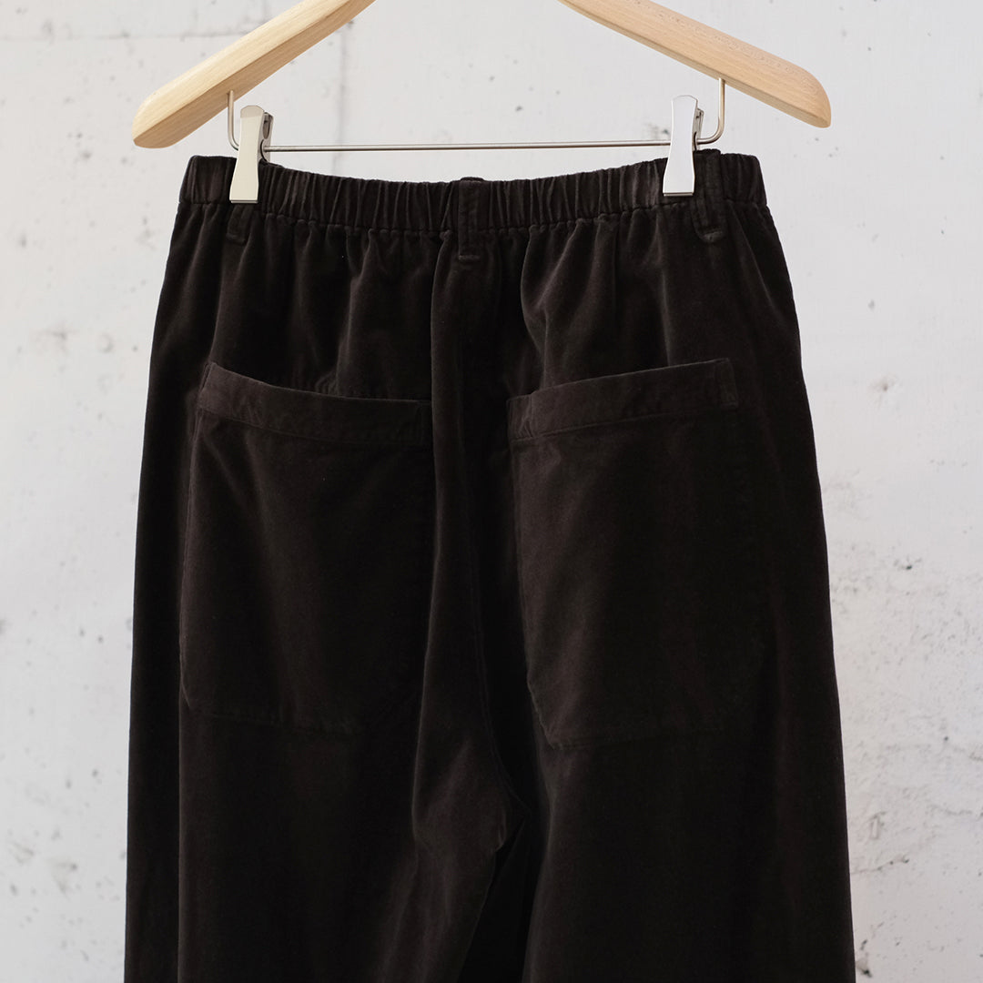 GARMENT DYE VELVET EASY PANTS