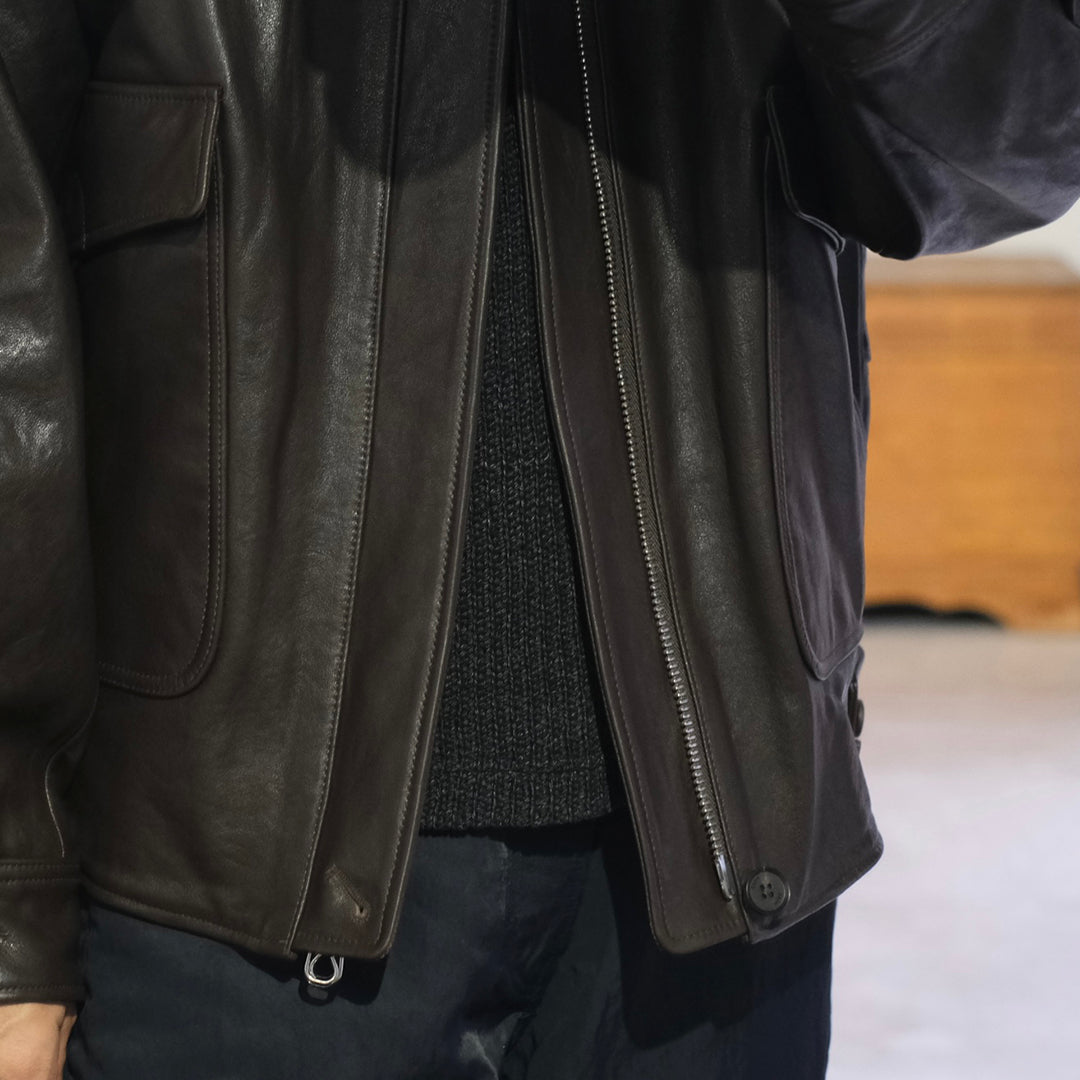 LEATHER FLIGHT JACKET