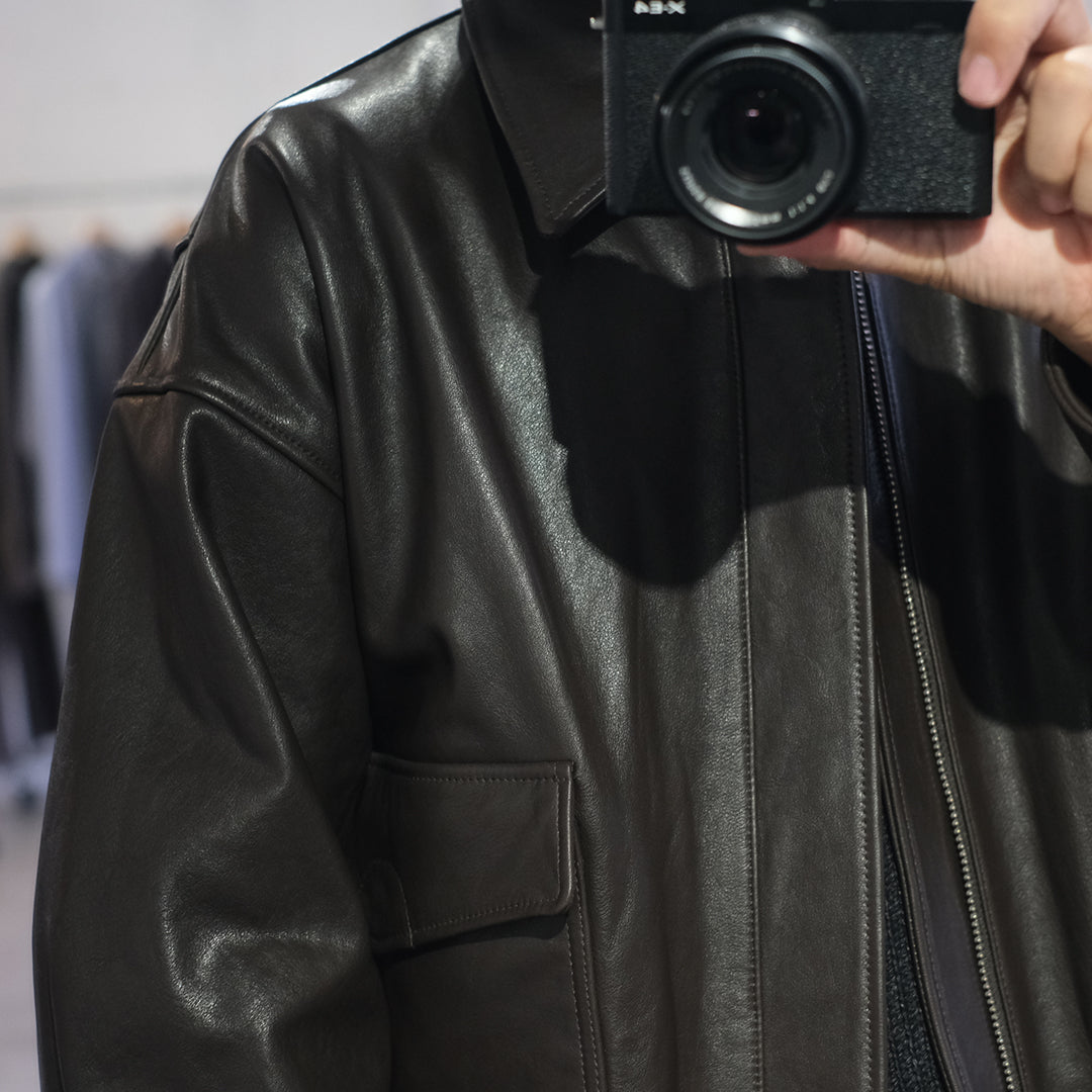 LEATHER FLIGHT JACKET