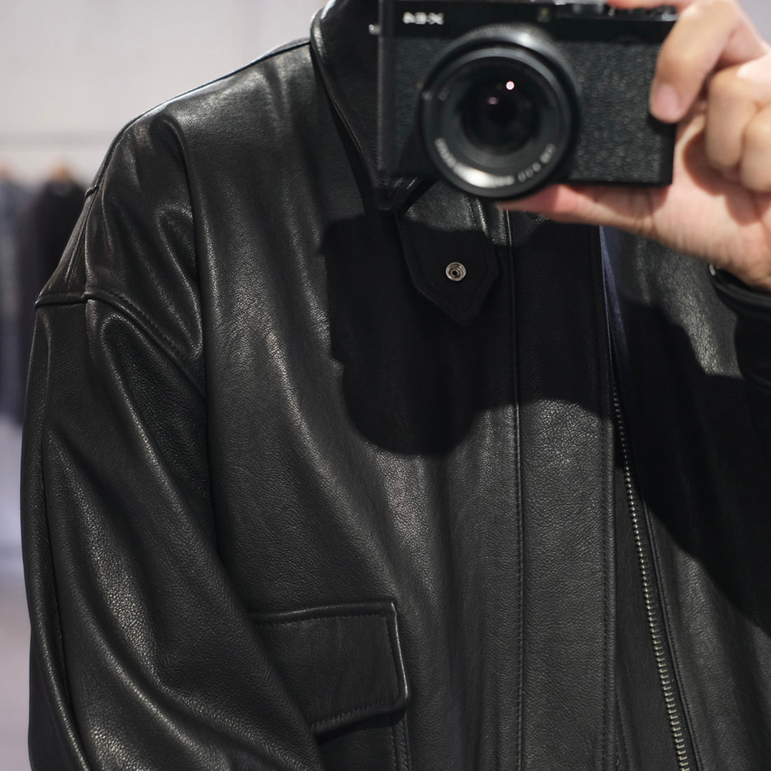LEATHER FLIGHT JACKET