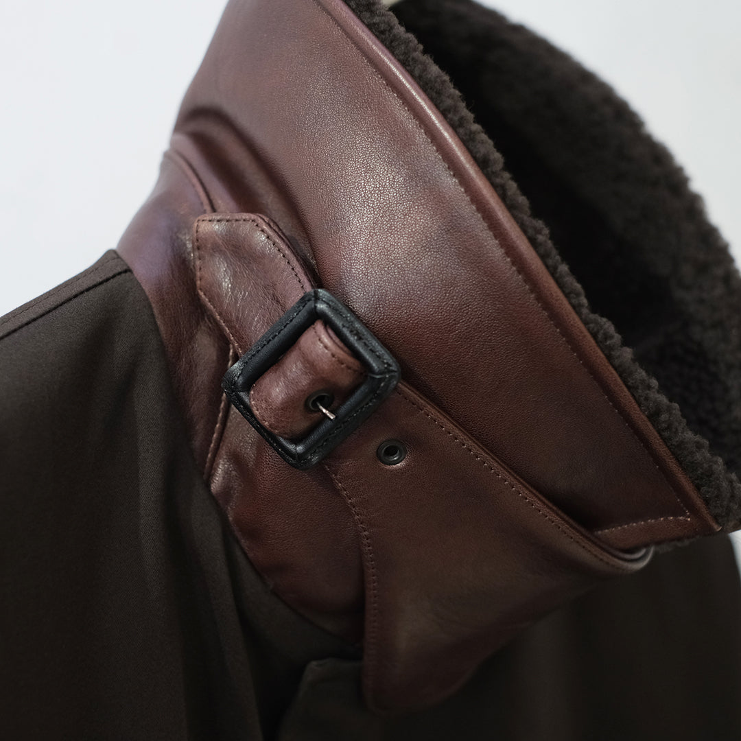 MOUTON COLLAR PADDED JACKET