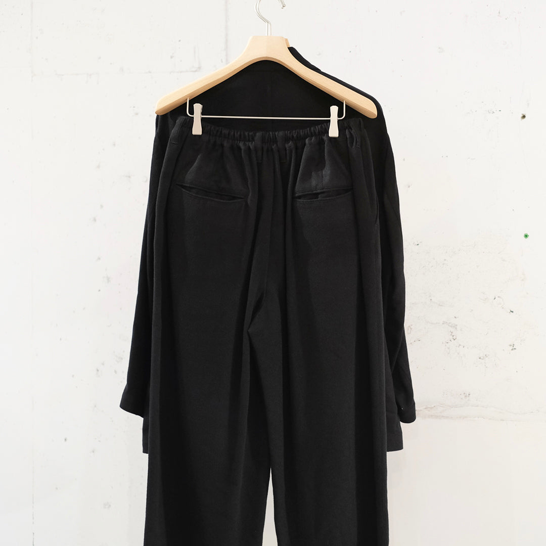 RAYON SILK FLANNEL WIDE EASY TROUSERS