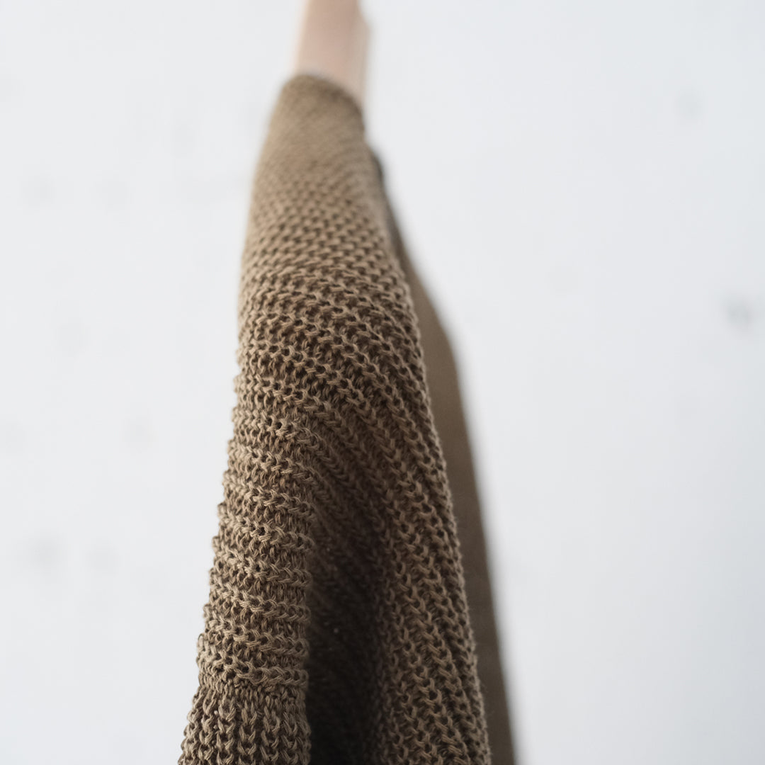 HEMP KNIT ZIP-UP JUMPER